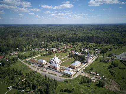 Московская область, Новофедоровское. Вид сверху на Троице-Одигитриевскую  Зосимову пустынь.