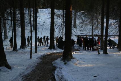 Диск 337. съемочная группа зимой в лесу снег