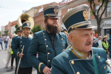 Самара. Участники фестиваля духовых оркестров.