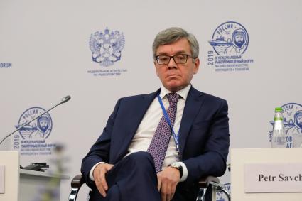 Санкт-Петербург. Президент Всероссийской ассоциации рыбохозяйственных предприятий Герман Зверев на Международном рыбопромышленном форуме и выставке рыбной индустрии, морепродуктов и технологий.