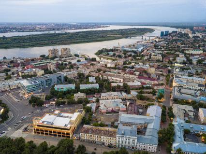 Астрахань. Вид сверху на город.