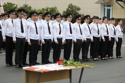 Ставрополь. На торжественной церемонии выпуска лейтенантов полиции в ставропольском филиале Краснодарского университета МВД России.