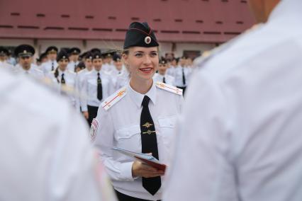 Ставрополь. На торжественной церемонии выпуска лейтенантов полиции в ставропольском филиале Краснодарского университета МВД России.