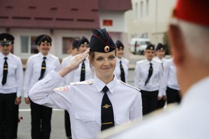 Ставрополь. На торжественной церемонии выпуска лейтенантов полиции в ставропольском филиале Краснодарского университета МВД России.