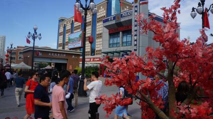 Китай, Урумчи.  Полицейский участок на улице `Гран-Базар`. A police station near Xinjiang International Grand Bazaar street, ??r??mqi, Xinjiang Uygur Autonomous Region, China