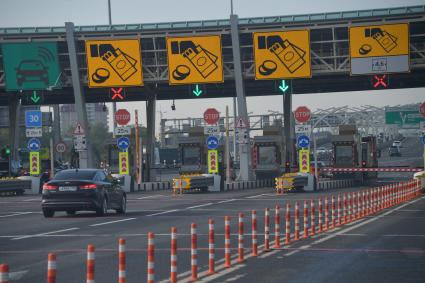 Санкт-Петербург.    Платная автомобильная дорога на участке Западного скоростного деаметра.