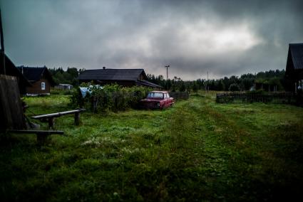 Архангельская область, деревня Монастырка. Деревенский вид .