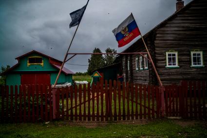 Архангельская область, деревня Лядины.  В музее  `Лядинские узоры`.