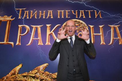 Москва. Актер Юрий Колокольников на премьере фильма `Тайна печати дракона`в кинотеатре `Каро 11 Октябрь`.