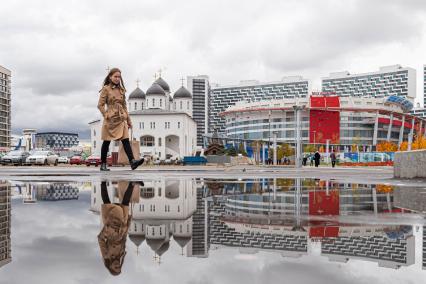 Москва. Общий вид храма Сергия Радонежского на Ходынском поле.