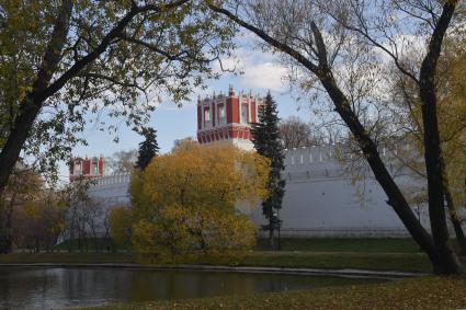 Москва.    Вид на Новодевичий монастырь.