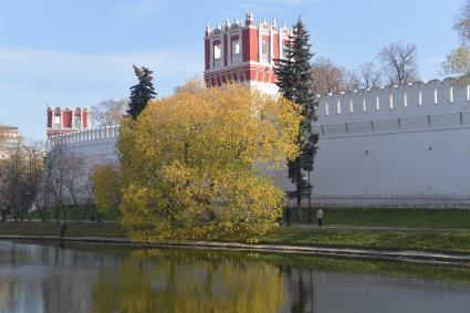 Москва.    Вид на Новодевичий монастырь.