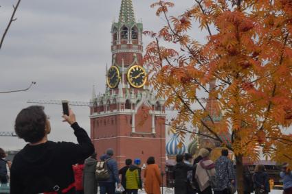 Москва.  Вид на Спасскую башню.