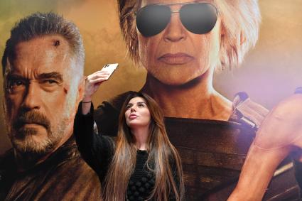 Москва. Певица Анна Седокова на премьере фильма `Терминатор: Темные судьбы` в кинотеатре `Каро 11 Октябрь`.