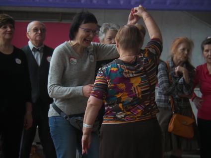 Москва.  Люди пенсионного возраста во время проведения фестиваля  `Young Old: новые старшие`.