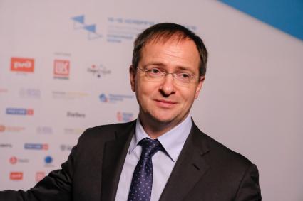 Санкт-Петербург. Министр культуры РФ Владимир Мединский выступает на международном культурном форуме.