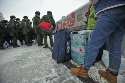 Екатеринбург. Отправка призывников в армию.