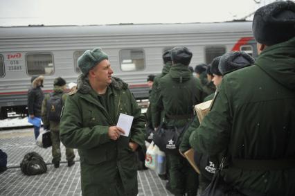 Екатеринбург. Отправка призывников в армию.