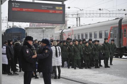 Екатеринбург. Отправка призывников в армию.