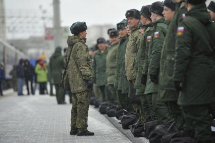 Екатеринбург. Отправка призывников в армию.