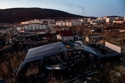 Магадан. Вид на город сверху.