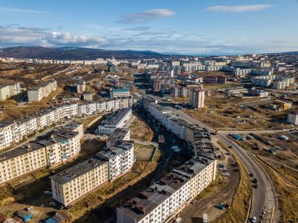 Магадан. Вид на город сверху.