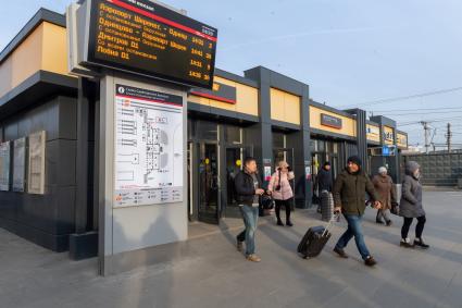 Москва. Расписание  движения поездов МЦД Московского центрального диаметра на Савеловском вокзале.