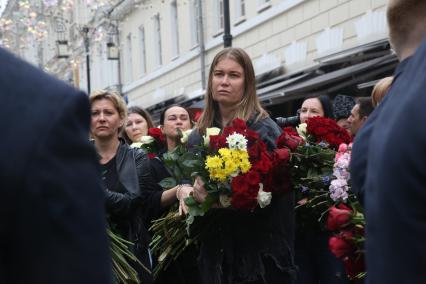 Диск374. МХТ им. А.П. Чехова. Прощание с актрисой Аллой Покровской. 2019. На снимке: актриса Кристина Бабушкина