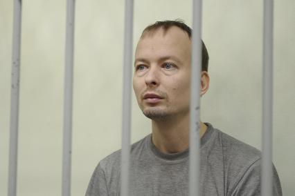 Екатеринбург. Житель Екатеринбурга Алексей Александров обвиняемый в убийстве двух девушек на горе Уктус, в Ленинском райнном суде во время  избрания ему меры пресечения