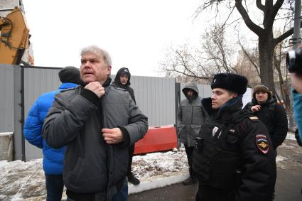 Москва. Снос киноцентра `Соловей`на Красной Пресне.