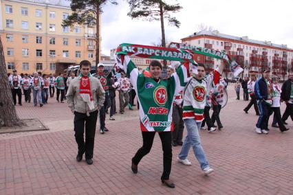 Диск373. Балашиха. Финал Кубка Гагарина 2010. Континентальная хоккейная лига 2010. Играют казанский АК БАРС и чемпион Западной конференции ХК МВД. На снимке: болельщики