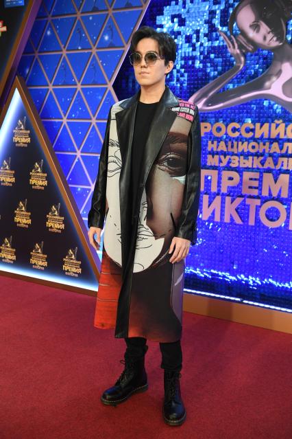 Москва. Певец Димаш Кудайберген на церемонии вручения Российской национальной музыкальной премии `Виктория` в Государственном Кремлевском Дворце.