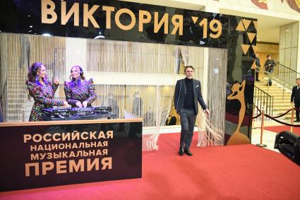 Москва. Лидер музыкального коллектива `Группировка Ленинград` Сергей Шнуров на церемонии вручения Российской национальной музыкальной премии `Виктория` в Государственном Кремлевском Дворце.