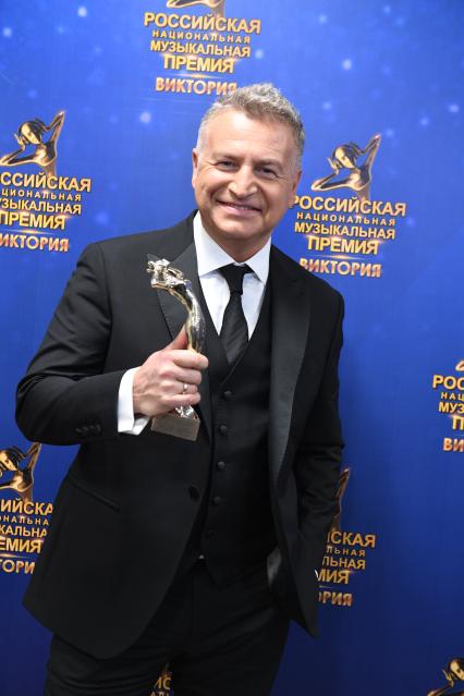 Москва. Певец Леонид Агутин на церемонии вручения Российской национальной музыкальной премии `Виктория` в Государственном Кремлевском Дворце.
