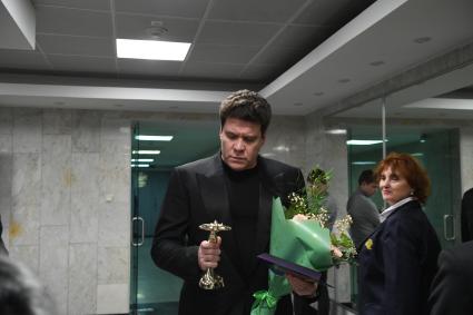 Москва. Пианист Денис Мацуев на церемонии вручения Российской национальной музыкальной премии `Виктория` в Государственном Кремлевском Дворце.