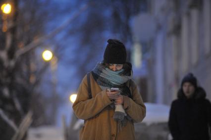 Екатеринбург. Жители города во время снегопада