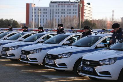 Ставрополь.  Автопарк главного управления МВД России по Ставрополью пополнили 222 новых служебных автомобилей.