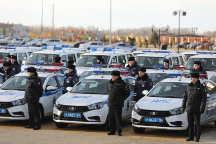 Ставрополь.  Автопарк главного управления МВД России по Ставрополью пополнили 222 новых служебных автомобилей.