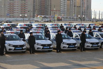 Ставрополь.  Автопарк главного управления МВД России по Ставрополью пополнили 222 новых служебных автомобилей.