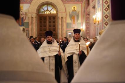 Самара. Во время Рождественского богослужения в Софийском соборе.