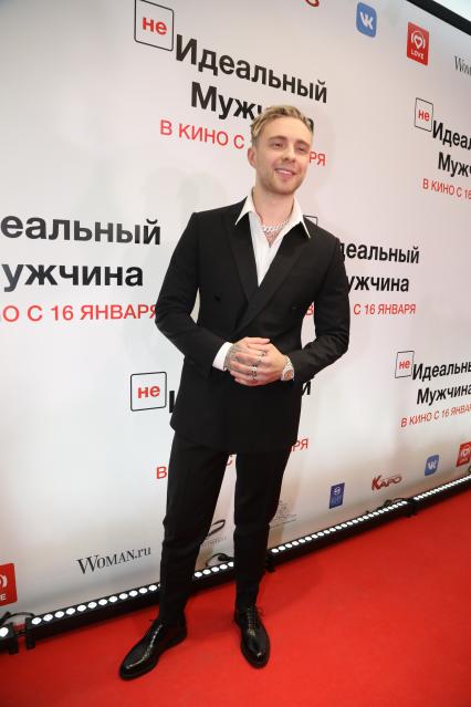 Диск385. Кинотеатр ОКТЯБРЬ. Премьера фильма (НЕ) ИДЕАЛЬНЫЙ МУЖЧИНА. 2019. На снимке: певец, актер Егор Крид