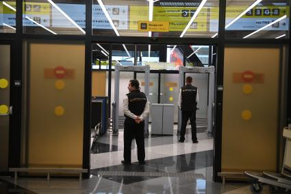 Московская область. В здании нового терминала С в международном аэропорту Шереметьево.