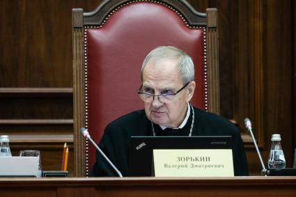 Санкт-Петербург. Председатель Конституционного Суда Российской Федерации Валерий Зорькин.