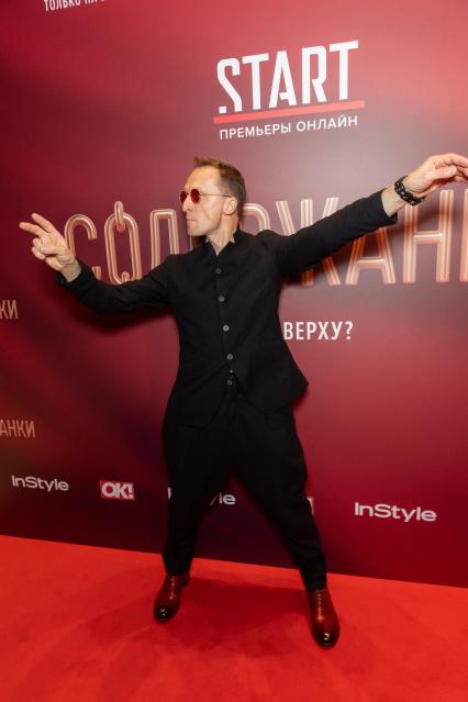 Москва. Актер Владимир Мишуков на премьере второго сезона сериала режиссера К. Богомолова `Содержанки`.