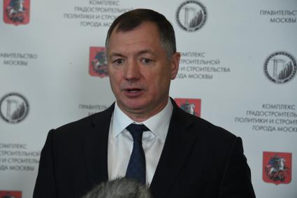 Москва. Вице-премьер РФ Марат Хуснуллин во время заседания коллегии по реализации строительных проектов Москвы в концертном зале `Зарядье`.