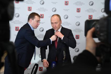 Москва. Заместитель мэра Москвы по вопросам градостроительной политики и строительства Андрей Бочкарев во время заседания коллегии по реализации строительных проектов Москвы в концертном зале `Зарядье`.