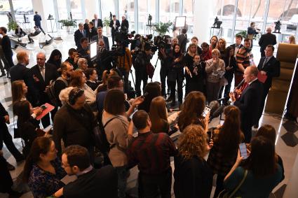 Москва. Заместитель мэра Москвы по вопросам градостроительной политики и строительства Андрей Бочкарев во время заседания коллегии по реализации строительных проектов Москвы в концертном зале `Зарядье`.
