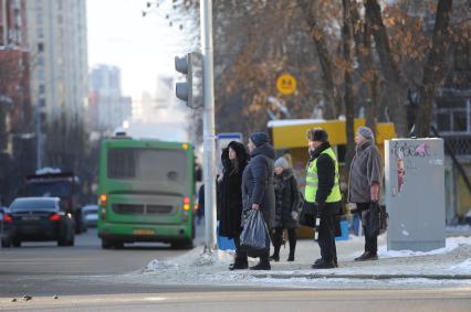 Екатеринбург. Группа добровольных народных дружинников во время охраны обшественного порядка в городе