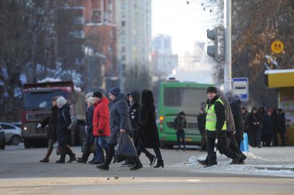 Екатеринбург. Группа добровольных народных дружинников во время охраны обшественного порядка в городе