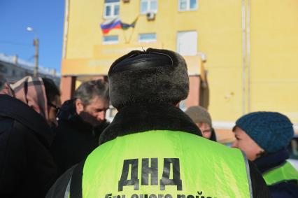 Екатеринбург. Группа добровольных народных дружинников во время охраны обшественного порядка в городе